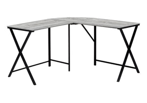 Zara Grey & Black Metal Corner Computer Desk | Ortholuxe Home - Photo 2