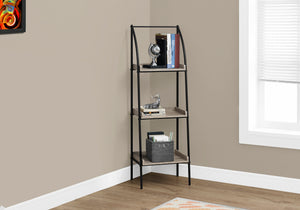 Capri Dark Taupe & Black Metal Bookcase | Ortholuxe Home - Photo 2