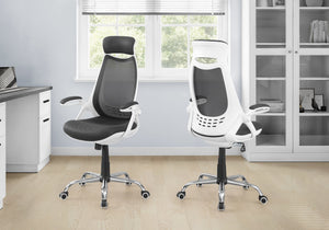 Genova White & Chrome High-Back Exec Office Chair | Ortholuxe Home