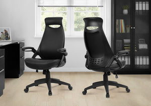 Halden Black Leather-Look Office Chair | Ortholuxe Home