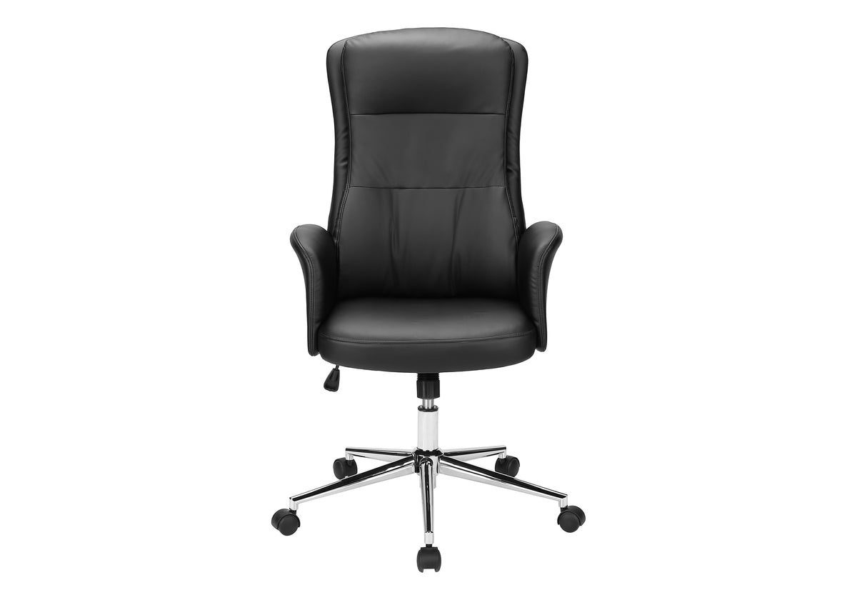 Lucca Black Leather-Look Office Chair | Ortholuxe Home - Photo 3