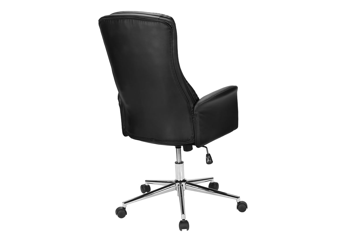 Lucca Black Leather-Look Office Chair | Ortholuxe Home - Photo 6