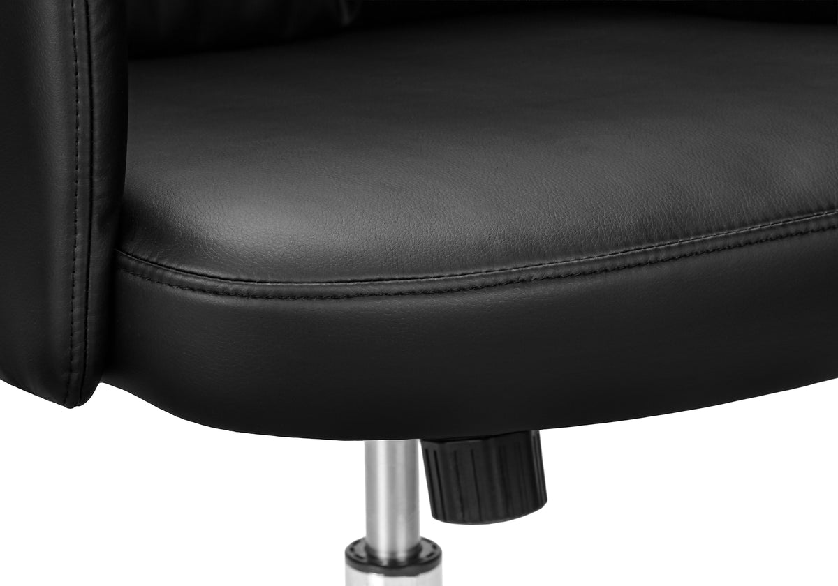 Lucca Black Leather-Look Office Chair | Ortholuxe Home - Photo 9