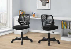 Monaco Black Juvenile Office Chair | Ortholuxe Home