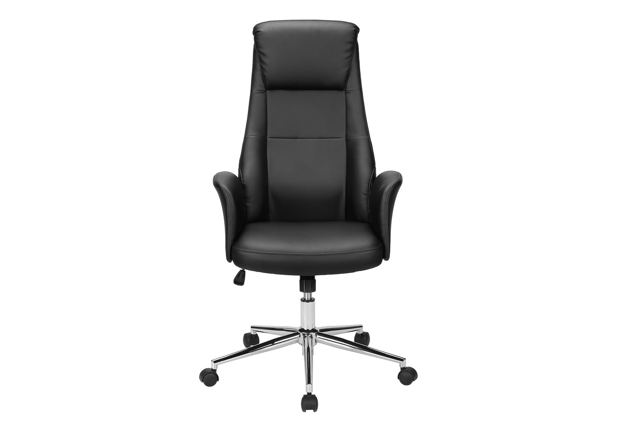 Naples Black Leather-Look Office Chair | Ortholuxe Home - Photo 3