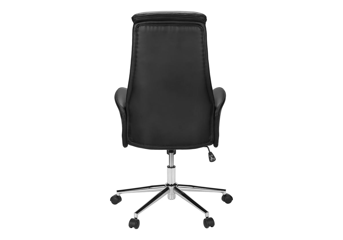 Naples Black Leather-Look Office Chair | Ortholuxe Home - Photo 5