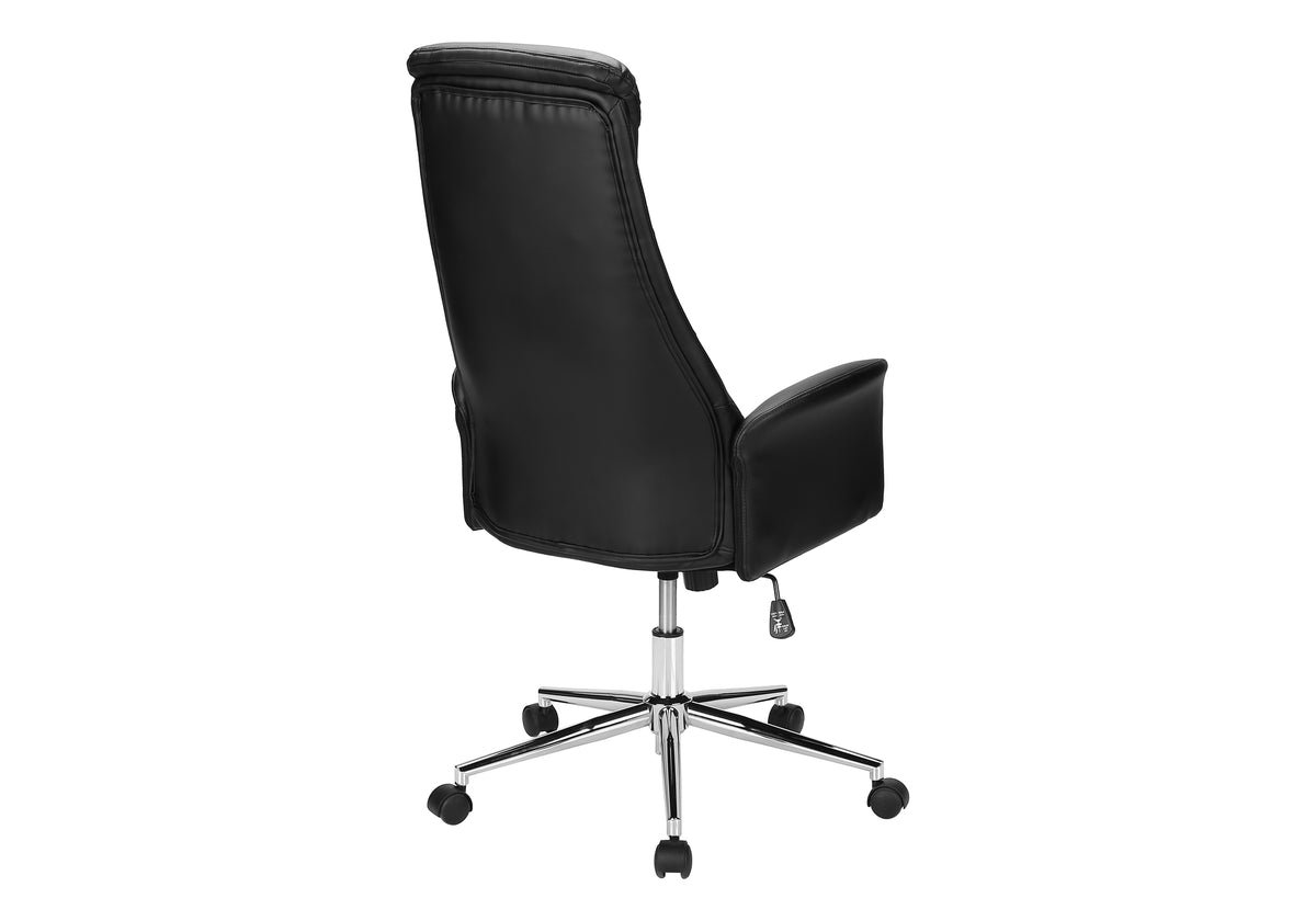 Naples Black Leather-Look Office Chair | Ortholuxe Home - Photo 6