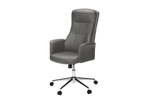 Ravenna Dark Grey Leather-Look Office Chair | Ortholuxe Home - Photo 2