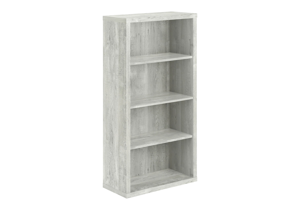 Umbria Grey Reclaimed Wood-Look Bookcase | Ortholuxe Home - Photo 2