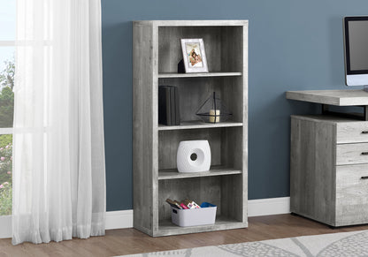 Umbria Grey Reclaimed Wood-Look Bookcase | Ortholuxe Home