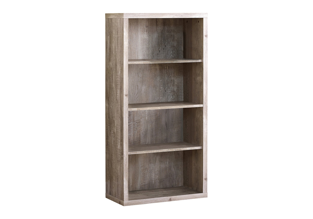 Umbria Taupe Reclaimed Wood-Look Bookcase | Ortholuxe Home - Photo 2