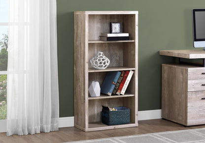 Umbria Taupe Reclaimed Wood-Look Bookcase | Ortholuxe Home