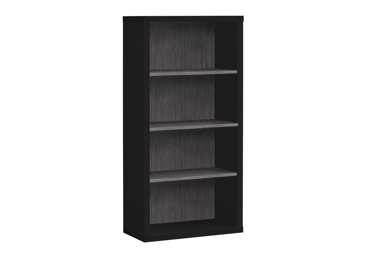 Umbria Black Bookcase with Adjustable Shelves | Ortholuxe Home - Photo 2
