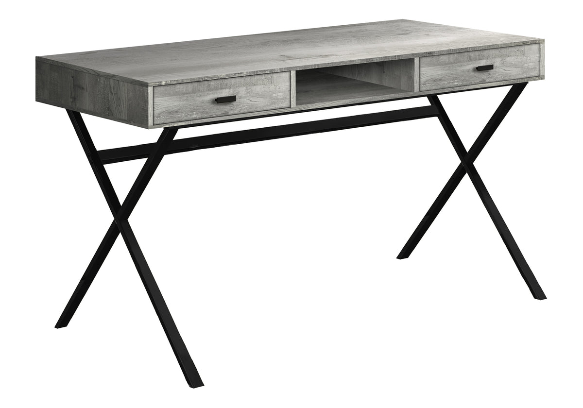 Yara Grey Reclaimed Wood Computer Desk | Ortholuxe Home - Photo 2