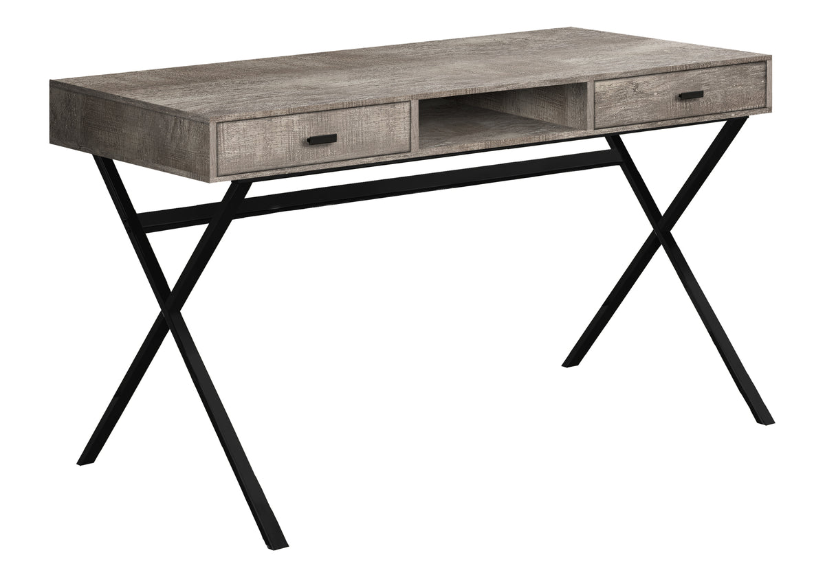 Yara Taupe Reclaimed Wood Computer Desk | Ortholuxe Home - Photo 2