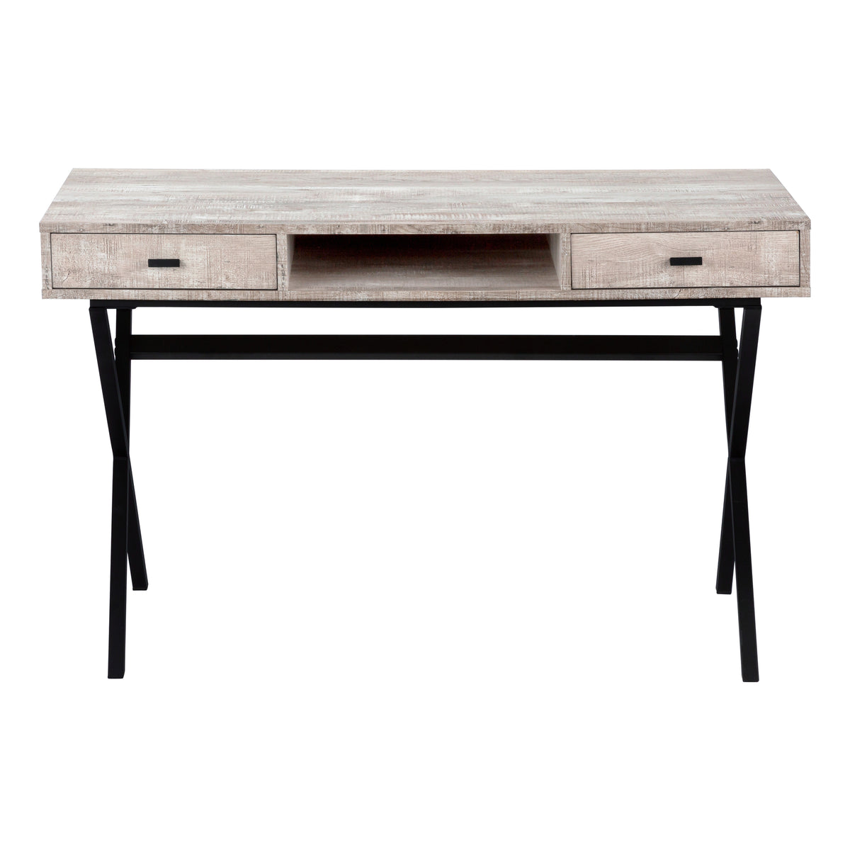 Yara Taupe Reclaimed Wood Computer Desk | Ortholuxe Home - Photo 3