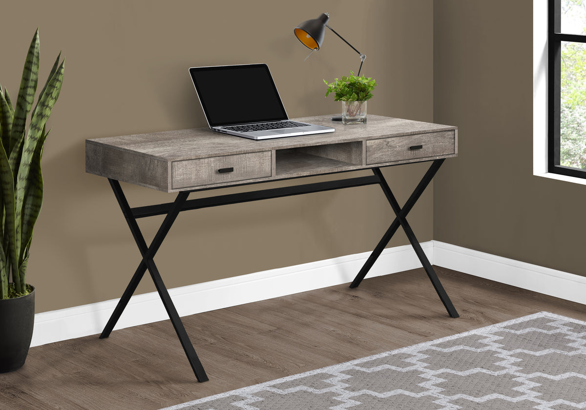 Yara Taupe Reclaimed Wood Computer Desk | Ortholuxe Home