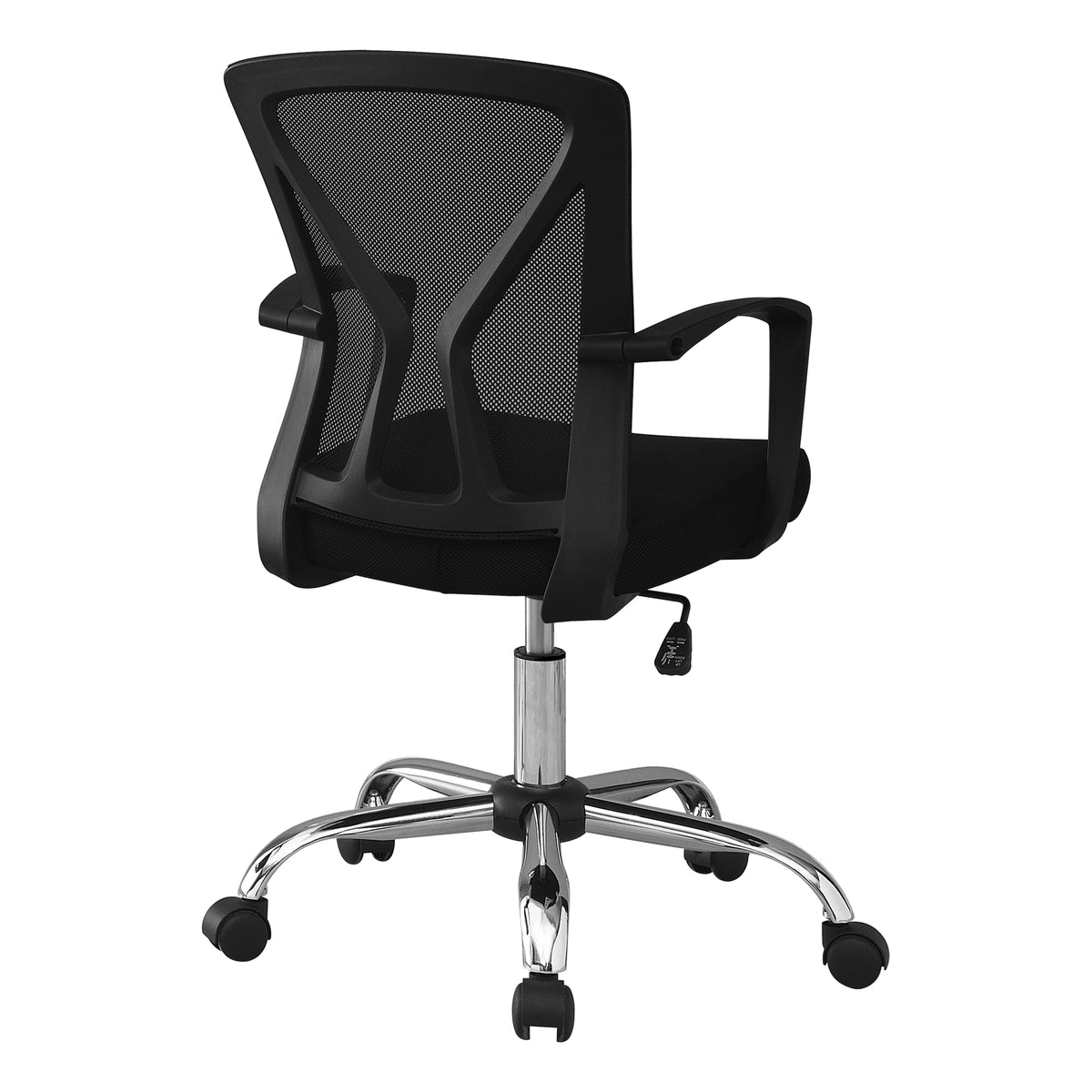 Amalfi Black & Chrome on Castors Office Chair | Ortholuxe Home - Photo 3