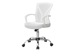 Amalfi White & Chrome on Castors Office Chair | Ortholuxe Home - Photo 2