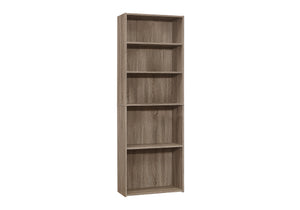 Amalfi Dark Taupe Bookcase with 5 Shelves | Ortholuxe Home - Photo 2