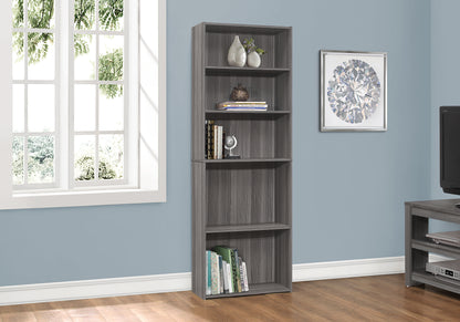 Amalfi Grey Bookcase with 5 Shelves | Ortholuxe Home