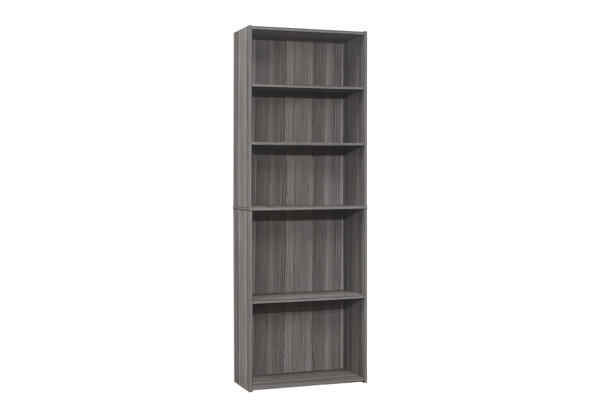 Amalfi Grey Bookcase with 5 Shelves | Ortholuxe Home - Photo 2
