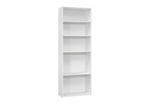 Bellagio White Bookcase with 5 Shelves | Ortholuxe Home - Photo 2
