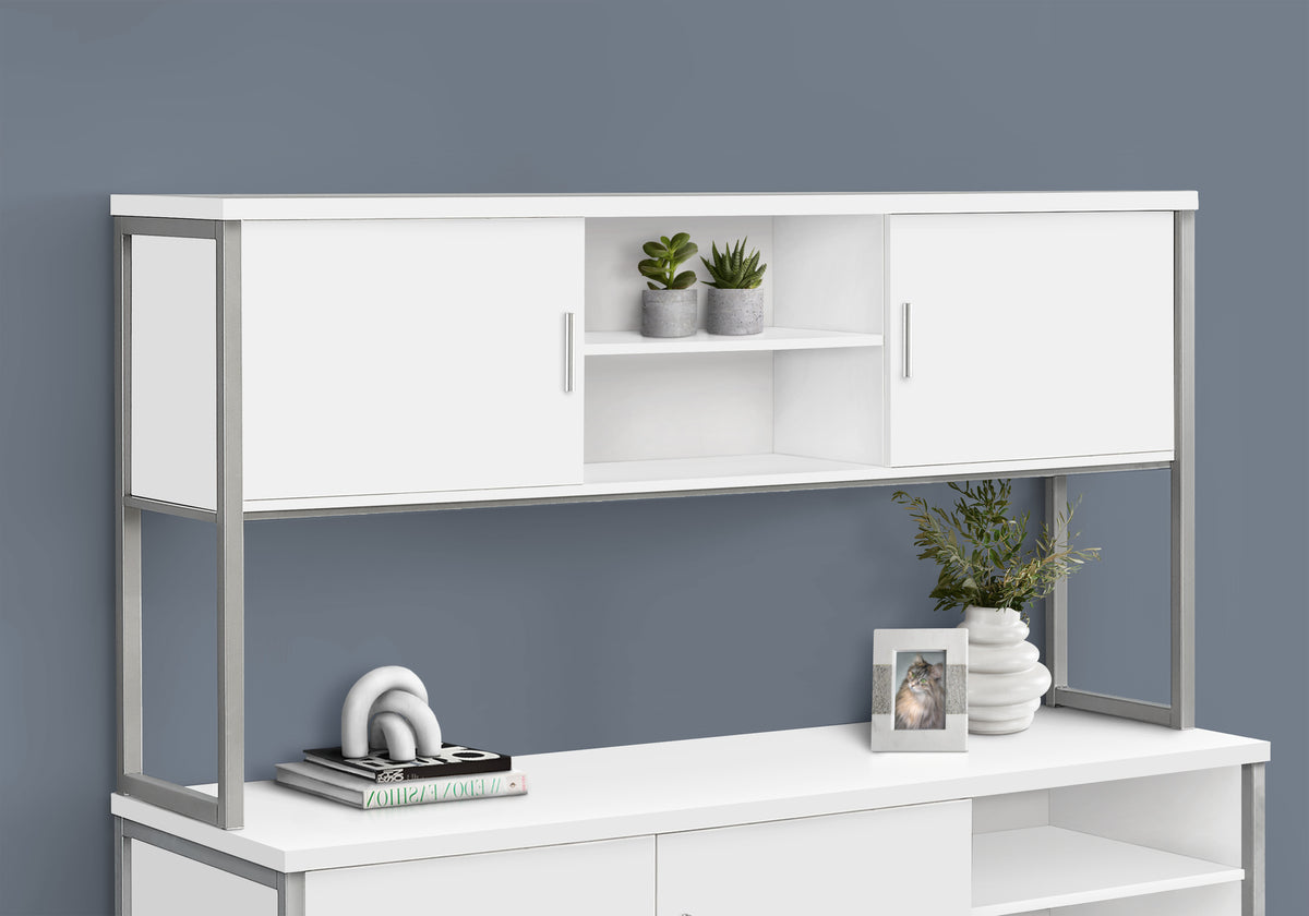 Dorian White Office Hutch | Ortholuxe Home