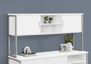 Dorian White Office Hutch | Ortholuxe Home