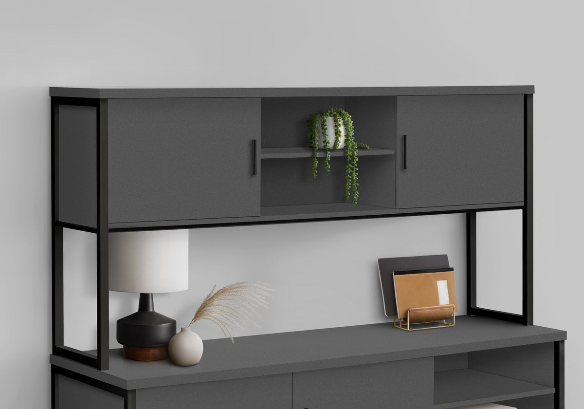 Emory Grey Office Hutch | Ortholuxe Home