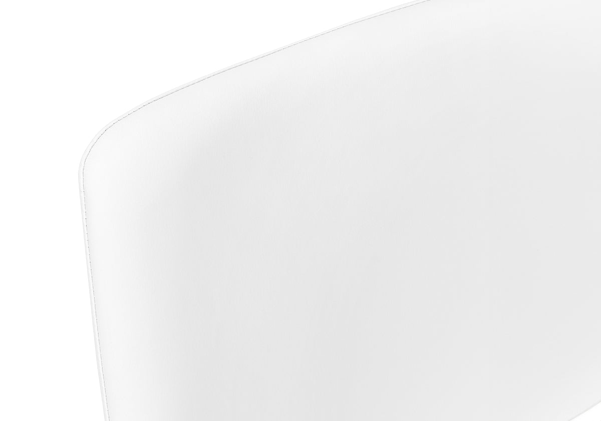 Fairmont White Leather-Look & White Metal Barstool | Ortholuxe Home - Photo 7