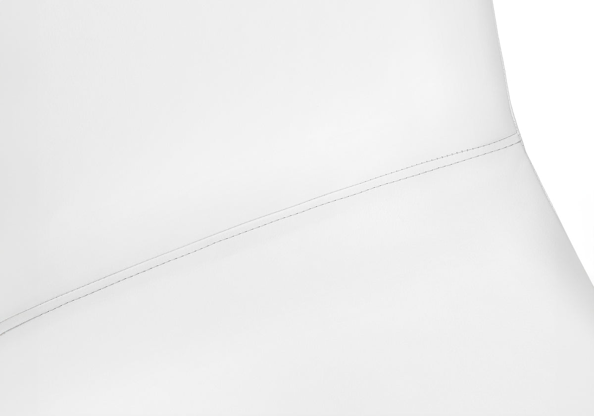 Fairmont White Leather-Look & White Metal Barstool | Ortholuxe Home - Photo 9