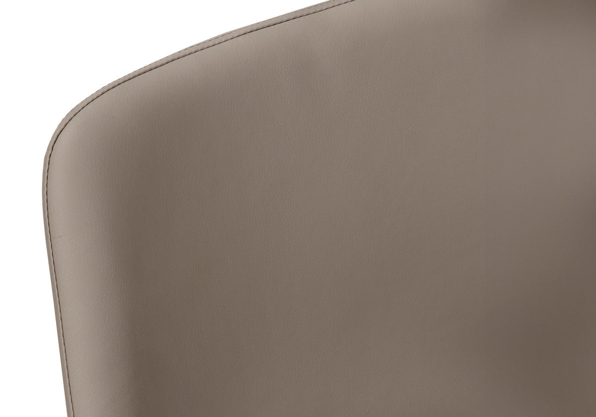 Fairmont Taupe Leather-Look & Black Metal Barstool | Ortholuxe Home - Photo 7