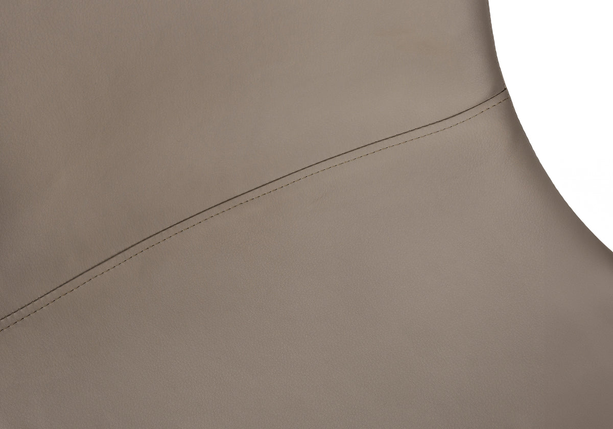 Fairmont Taupe Leather-Look & Black Metal Barstool | Ortholuxe Home - Photo 9