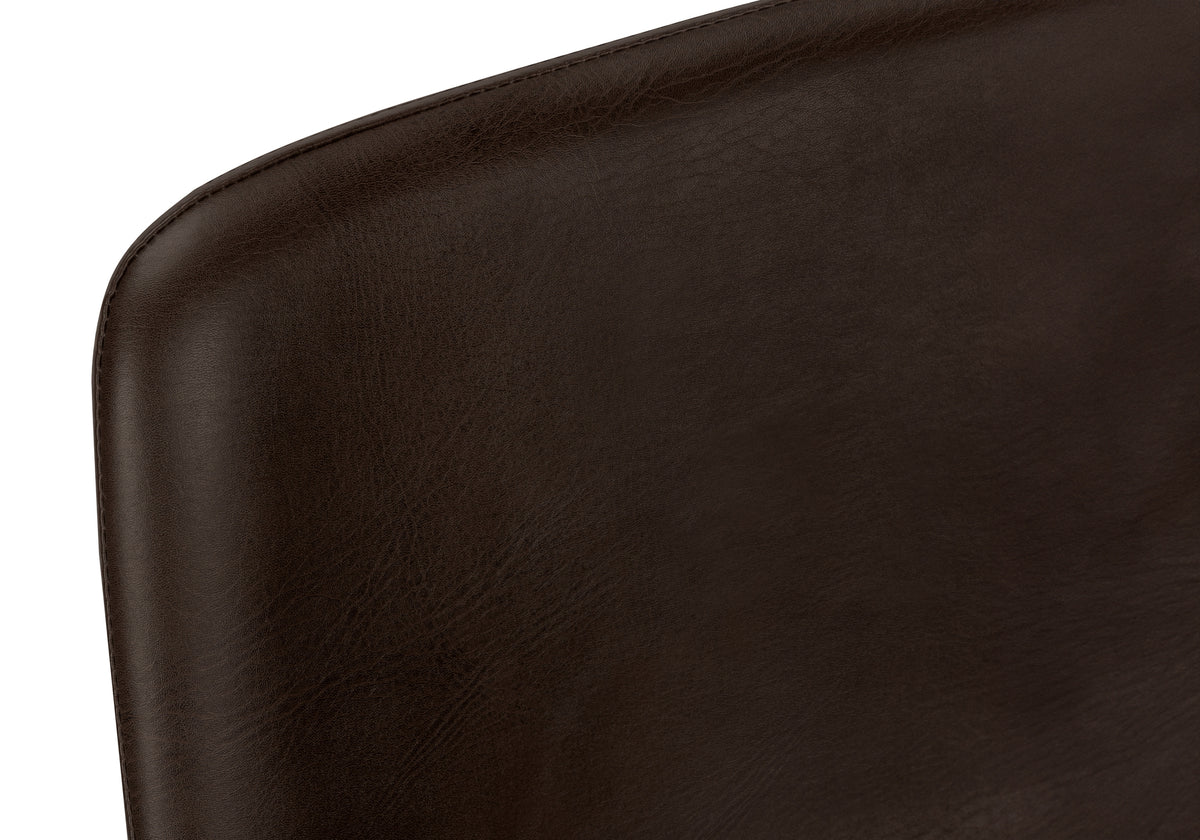 Fairmont Brown Leather-Look & Black Metal Barstool | Ortholuxe Home - Photo 7
