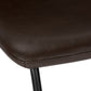 Fairmont Brown Leather-Look & Black Metal Barstool | Ortholuxe Home - Photo 8
