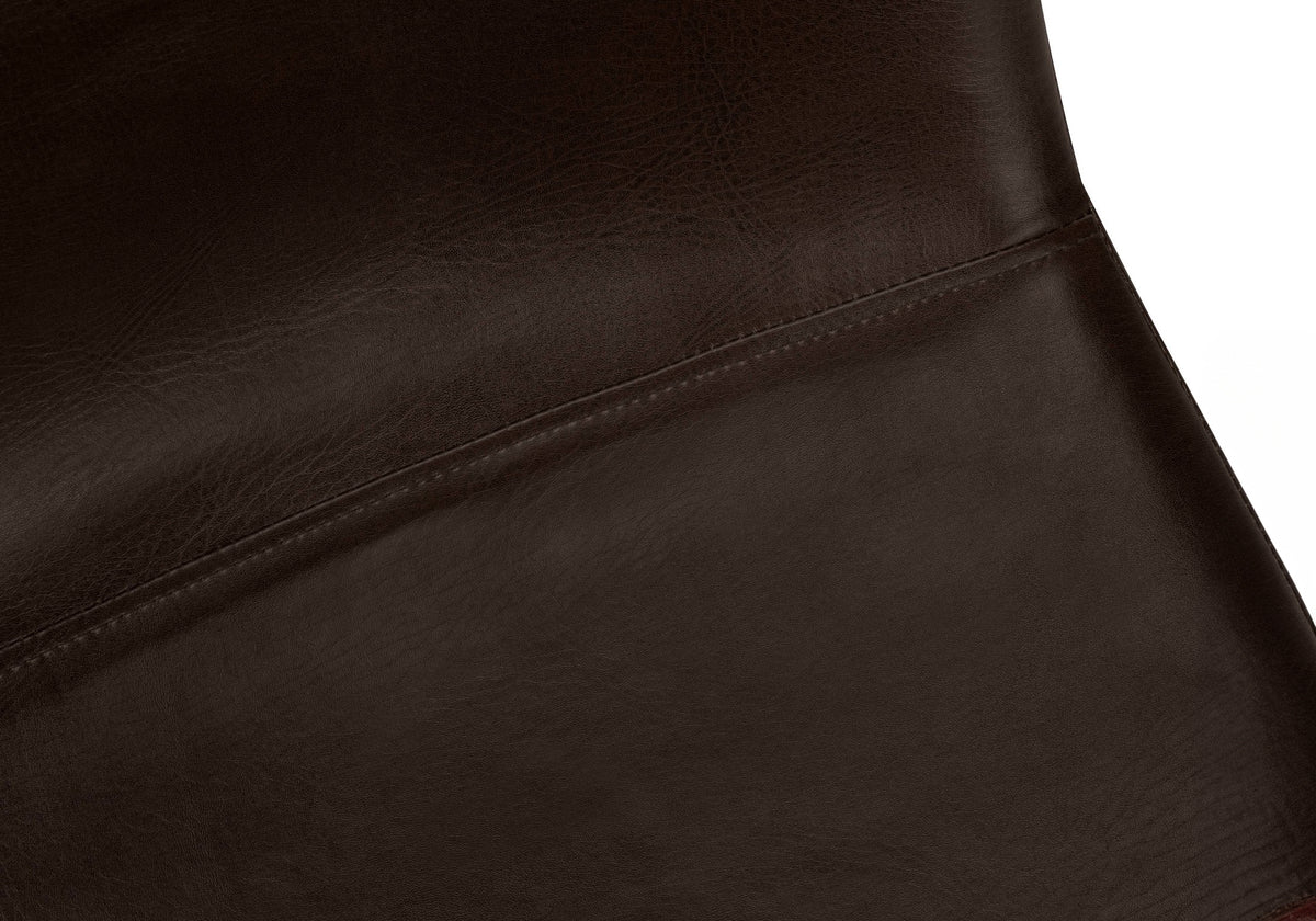 Fairmont Brown Leather-Look & Black Metal Barstool | Ortholuxe Home - Photo 9