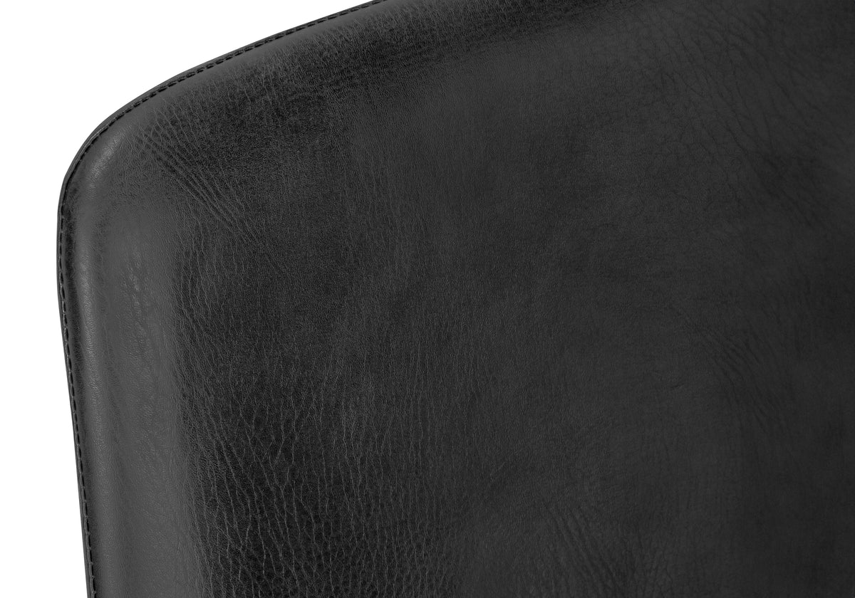 Fairmont Black Leather-Look & Black Metal Barstool | Ortholuxe Home - Photo 7