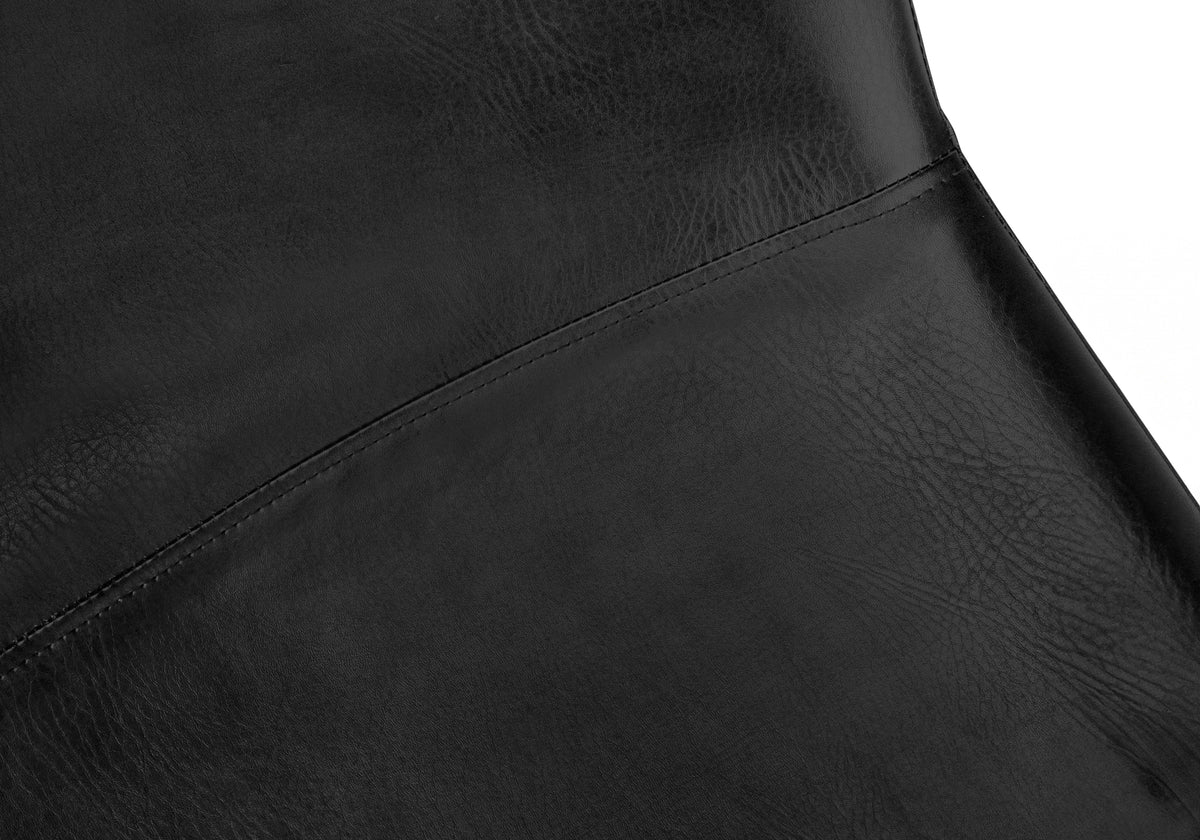Fairmont Black Leather-Look & Black Metal Barstool | Ortholuxe Home - Photo 9