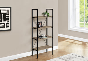 Keaton Dark Taupe & Black Metal Bookcase | Ortholuxe Home - Photo 2