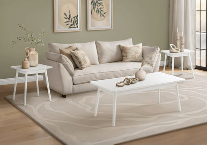 Nara White Table Set (Set of 3) | Ortholuxe Home