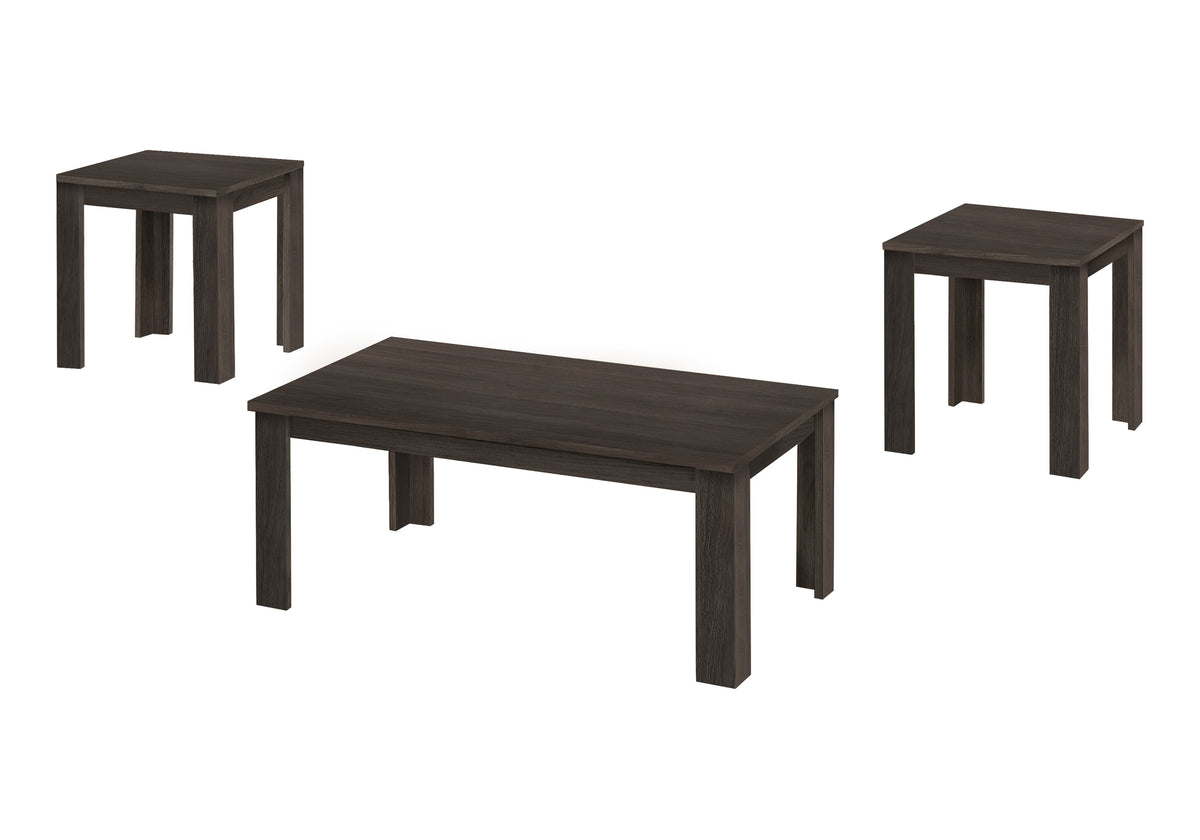 Onyx Brown Oak Table Set (Set of 3) | Ortholuxe Home - Photo 2