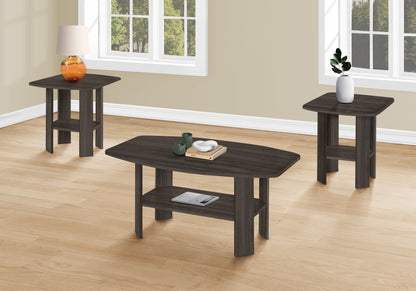 Pearl Brown Oak Table Set (Set of 3) | Ortholuxe Home
