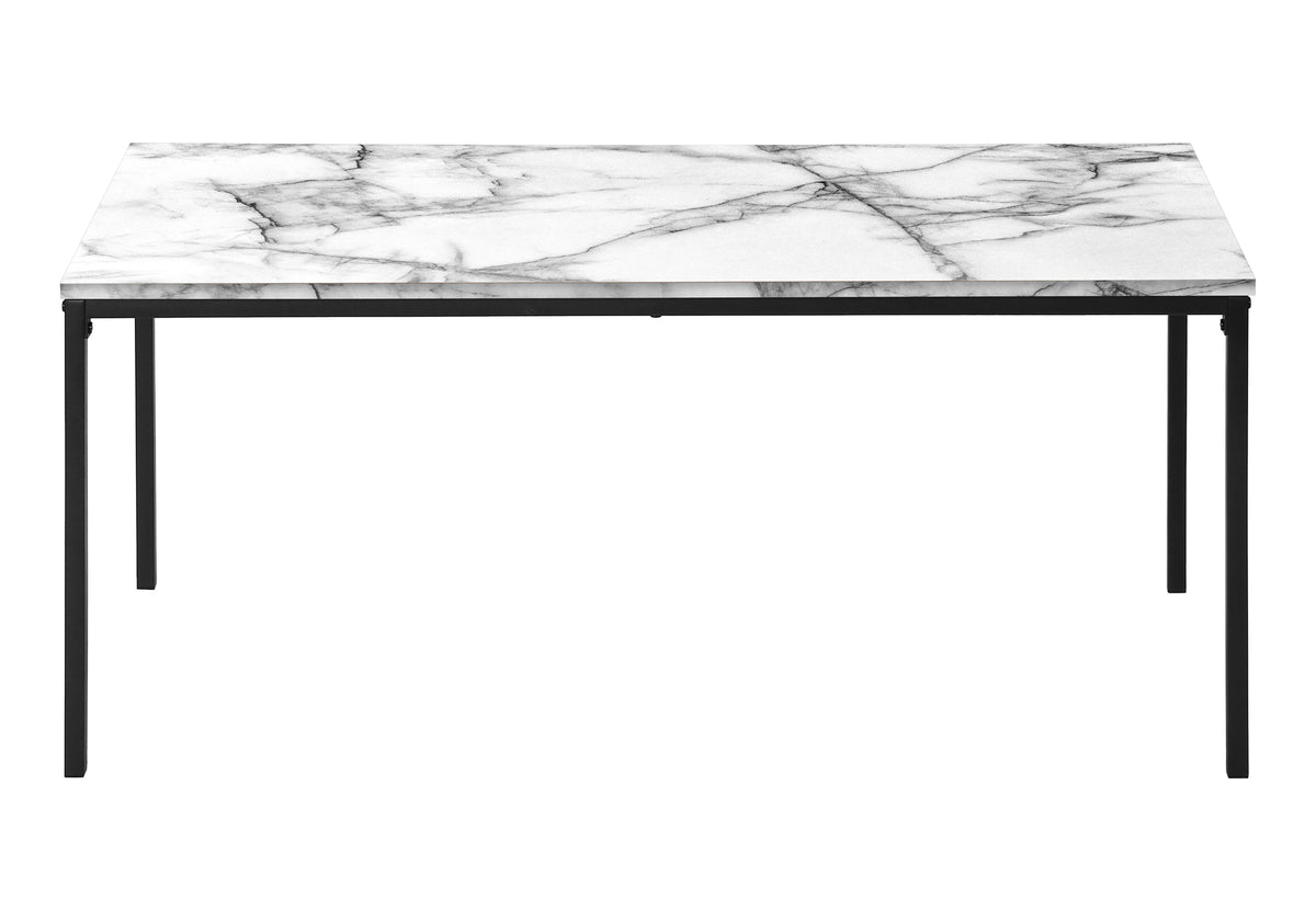 Sage White Marble & Black Metal Table Set (Set of 3) | Ortholuxe Home - Photo 4