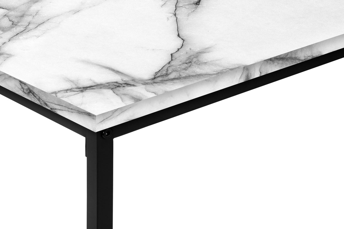 Sage White Marble & Black Metal Table Set (Set of 3) | Ortholuxe Home - Photo 9