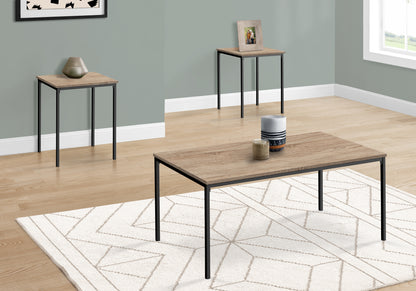 Sage Dark Taupe & Black Metal Table Set (Set of 3) | Ortholuxe Home