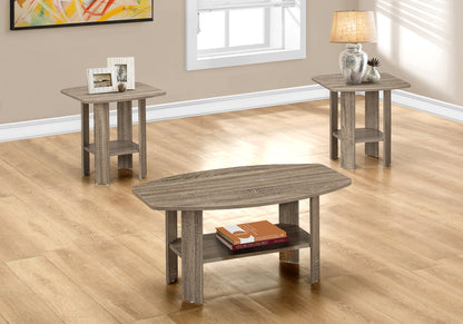 Una Dark Taupe Table Set (Set of 3) | Ortholuxe Home
