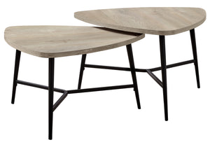 Valen Taupe Reclaimed Wood Table Set (Set of 2) | Ortholuxe Home - Photo 2