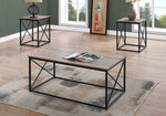 Winslow Dark Taupe & Black Metal Table Set (Set of 3) | Ortholuxe Home