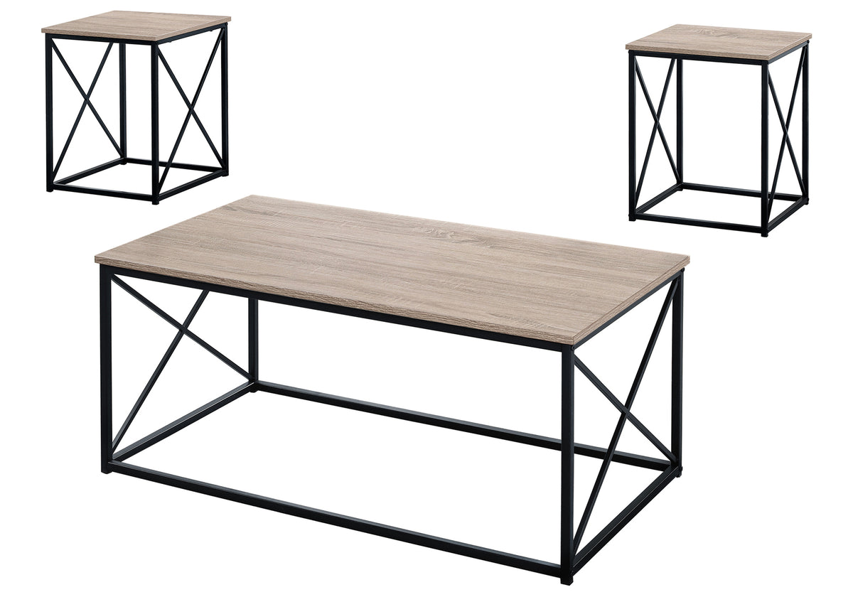 Winslow Dark Taupe & Black Metal Table Set (Set of 3) | Ortholuxe Home - Photo 2